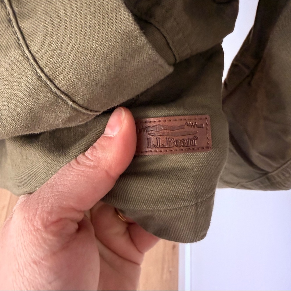 L.L. Bean Olive Utility Field Jacket 100% Cotton - Size Medium - Picture 6 of 9